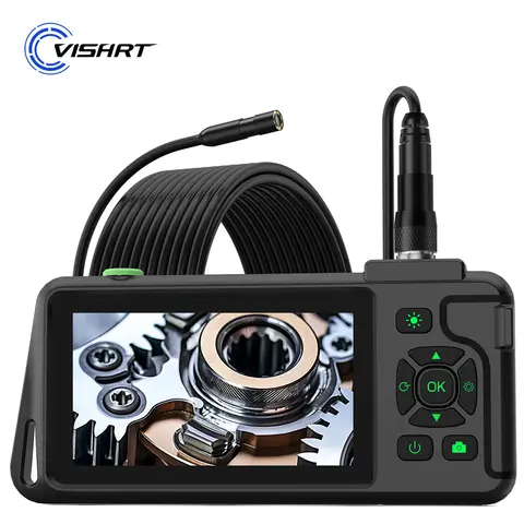 Endoscopio Industrial con pantalla IPS de 4,5 pulgadas, cámara 1080P, Cable rígido de 1-15m, diseño dividido, boroscopio impermeable, inspección de tuberías de coche