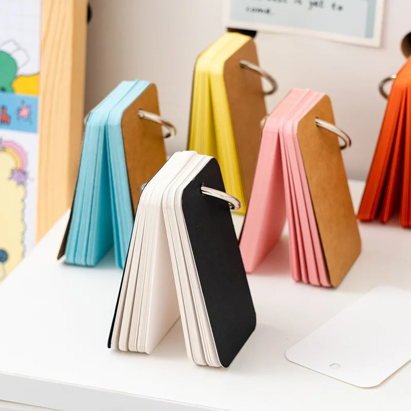 50Pcs Color Blank Loose-leaf Small Card Pocket Notepad Binder Ring Children's Word Memory Cards Note Card Office Simple Memo Pad
50Pcs Color Blank Loose-leaf Small Card Pocket Notepad Binder Ring Children's Word Memory Cards Note Card Office Simple Memo Pad