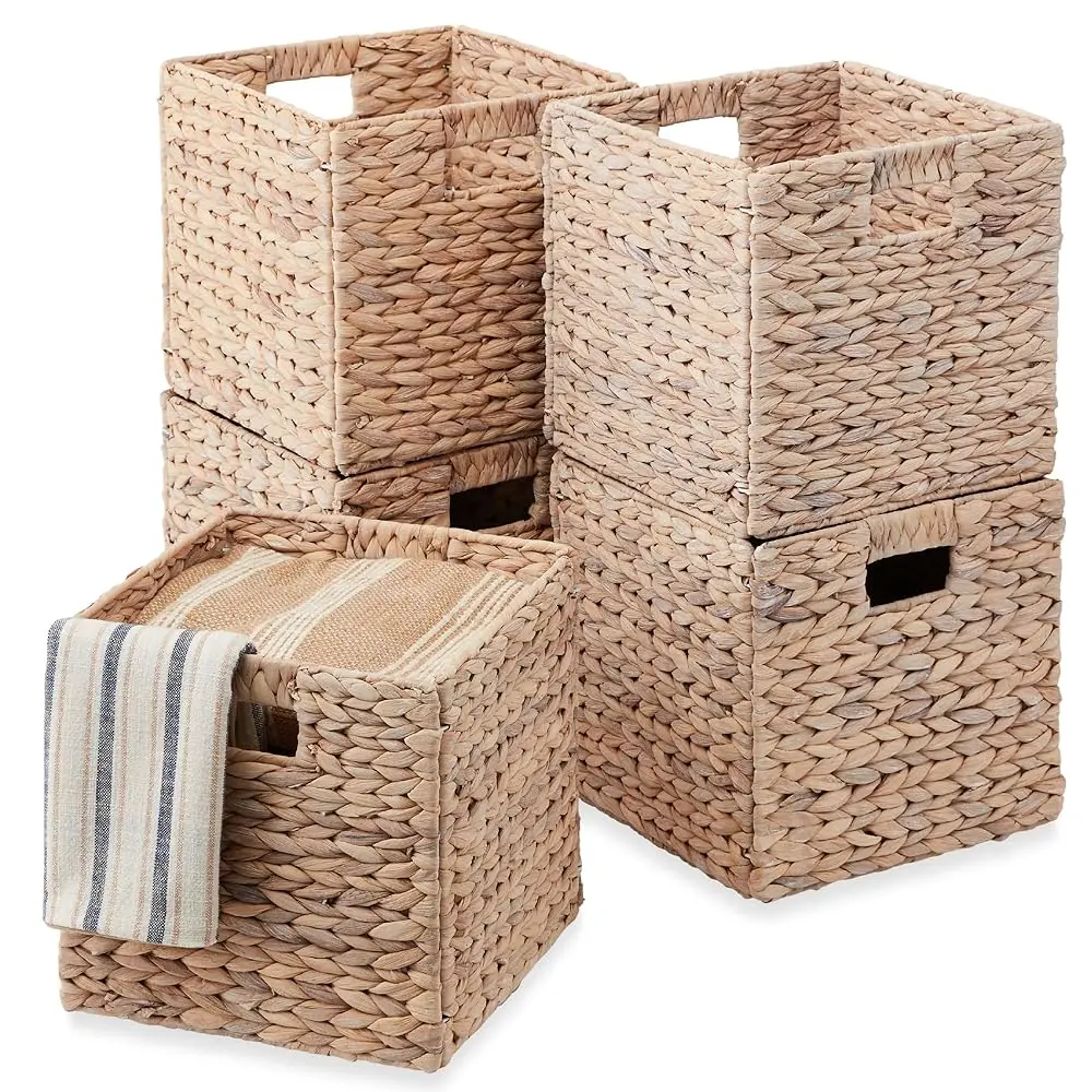 10.5X10.5In Hyacinth Baskets, Rustic Set Of 5 Multipurpose Collapsible Storage Organizer, Handwoven Laundry Totes For Bedroom,
10.5X10.5In Hyacinth Baskets, Rustic Set Of 5 Multipurpose Collapsible Storage Organizer, Handwoven Laundry Totes For Bedroom,