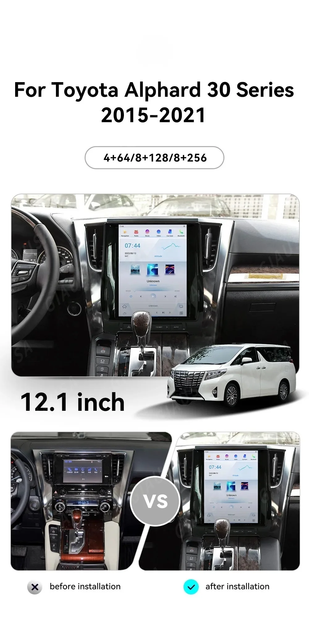 Новейший мультимедийный плеер Android Auto для Toyota Alphard 30 серии 2015-2021, автомобильный радиоприемник Carplay, GPS-навигация, головное устройство 12,1 дюйма, DSP
Новейший мультимедийный плеер Android Auto для Toyota Alphard 30 серии 2015-2021, автомобильный радиоприемник Carplay, GPS-навигация, головное устройство 12,1 дюйма, DSP