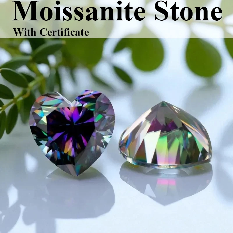 Rainbow Green Moissanite Stone Heart Cut Gemstones Lab Grown Diamond For Advanced Jewelry Making Materials With Certificate
Rainbow Green Moissanite Stone Heart Cut Gemstones Lab Grown Diamond For Advanced Jewelry Making Materials With Certificate