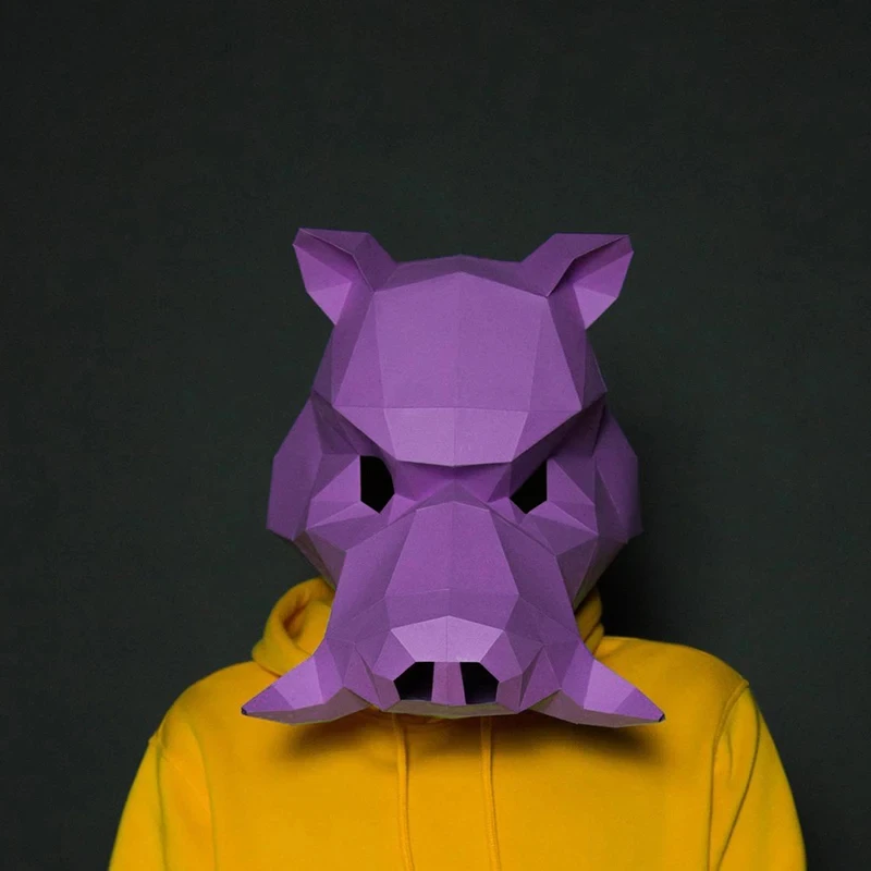 3D Headgear Wild Boar Pig Wearable Mask Animal Originality Paper Model DIY Origami Toys For Halloween Christmas Party
3D Headgear Wild Boar Pig Wearable Mask Animal Originality Paper Model DIY Origami Toys For Halloween Christmas Party
