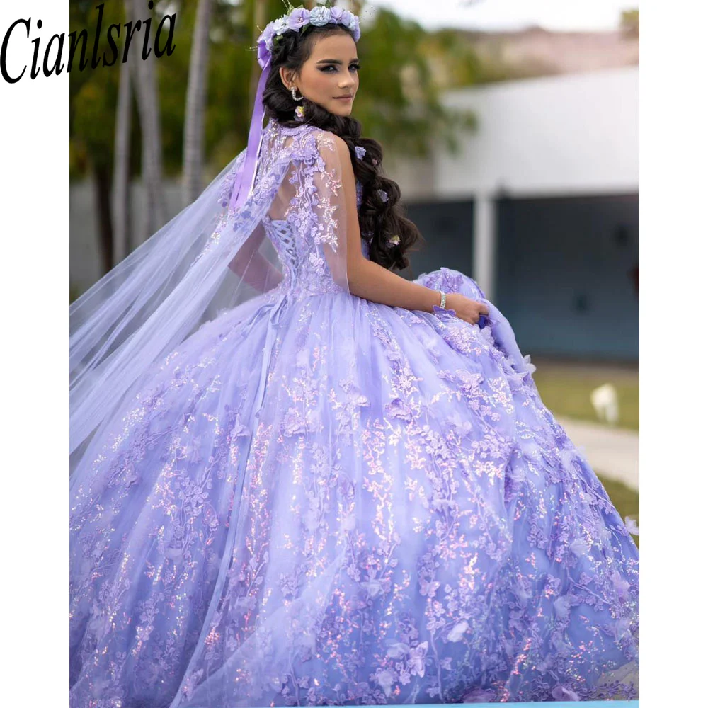 Блестящие Лавандовые платья для Quinceanera, бальное платье с 3D цветами для официального торжества, дня рождения, вечеринки, Платья с запахом 15
Блестящие Лавандовые платья для Quinceanera, бальное платье с 3D цветами для официального торжества, дня рождения, вечеринки, Платья с запахом 15