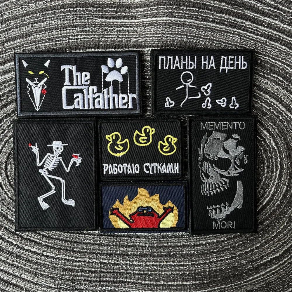 Memento Mori Embroidered Patch for Clothing Dance Skull Emblem Hook and Loop Patches Backpack Tactical Military Stickers
Memento Mori Embroidered Patch for Clothing Dance Skull Emblem Hook and Loop Patches Backpack Tactical Military Stickers