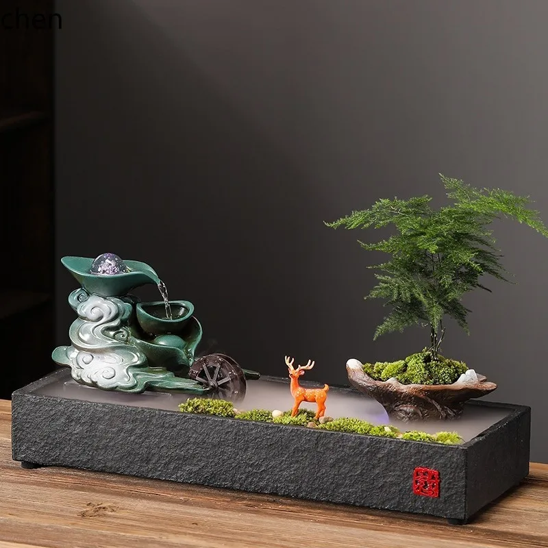 HYS Flowing Water Ornament Desktop Fish Tank Circulating Water Decoration for Living Room Wealth-Bringing Opening Gift
HYS Flowing Water Ornament Desktop Fish Tank Circulating Water Decoration for Living Room Wealth-Bringing Opening Gift