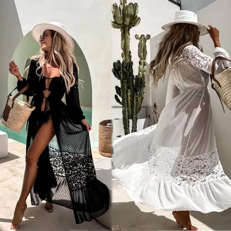 Lace Trim Bikinis Cover Up for Women Open Front Cardigan Fashion Beach-Cover Up Dropship
Lace Trim Bikinis Cover Up for Women Open Front Cardigan Fashion Beach-Cover Up Dropship
