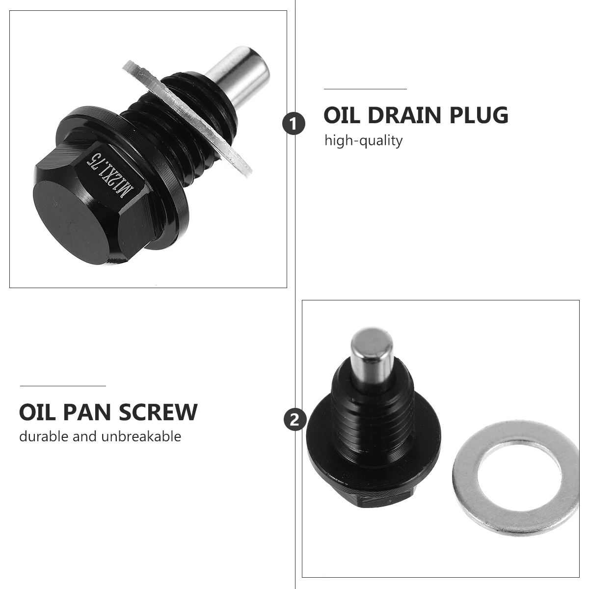 Magnetic Oil Drain Plug Screw M12X1.75 Aluminum Alloy Car Engine Oil Pan Screw High Strength Durable Random Color Fits Various
Magnetic Oil Drain Plug Screw M12X1.75 Aluminum Alloy Car Engine Oil Pan Screw High Strength Durable Random Color Fits Various