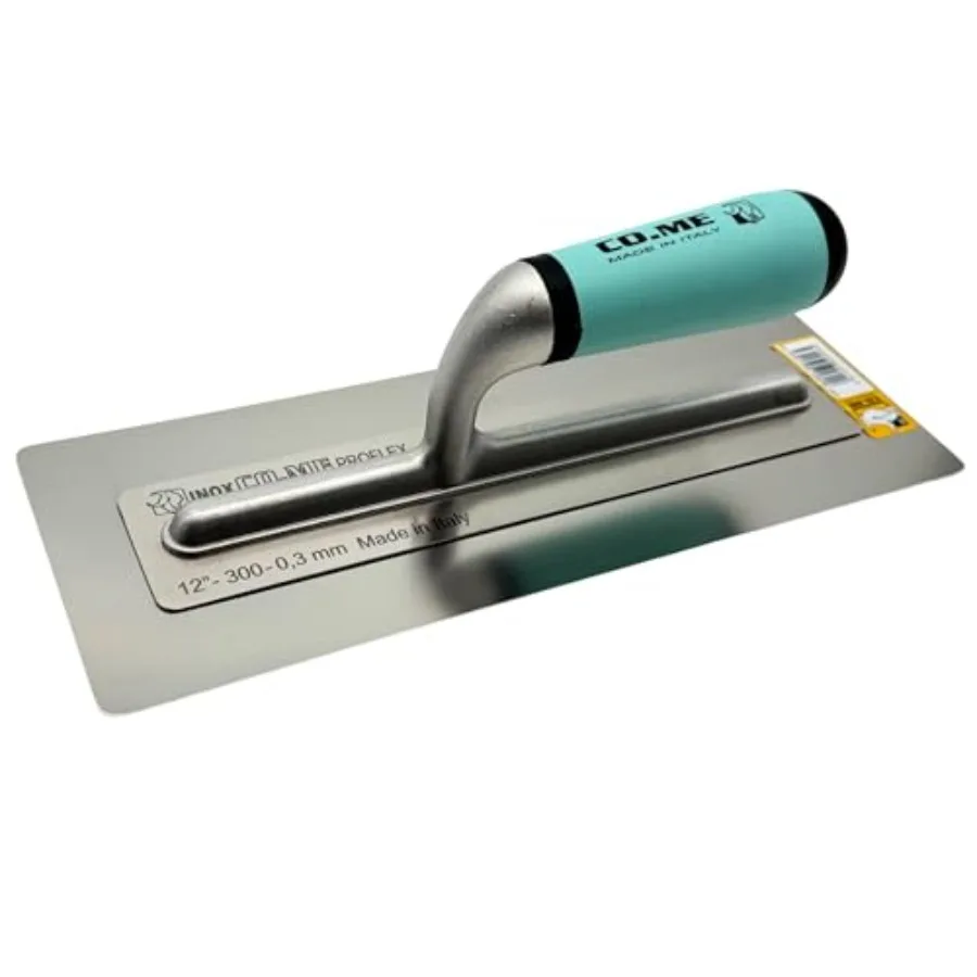Skim coating trowel for professional finishing, ultra-thin 0.3mm stainless steel blade, flexible design, silver, made in Italy
Skim coating trowel for professional finishing, ultra-thin 0.3mm stainless steel blade, flexible design, silver, made in Italy