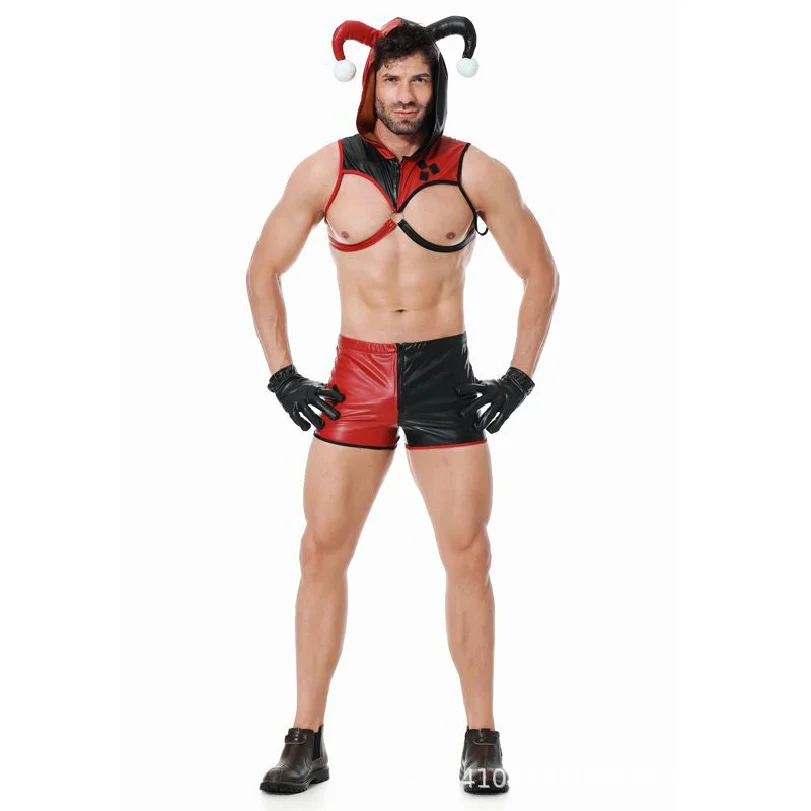 Halloween Men's Sexy Uniform Clown Costume Muscle Man Clown Cosplay Outfit for Party And Entertainment
Halloween Men's Sexy Uniform Clown Costume Muscle Man Clown Cosplay Outfit for Party And Entertainment