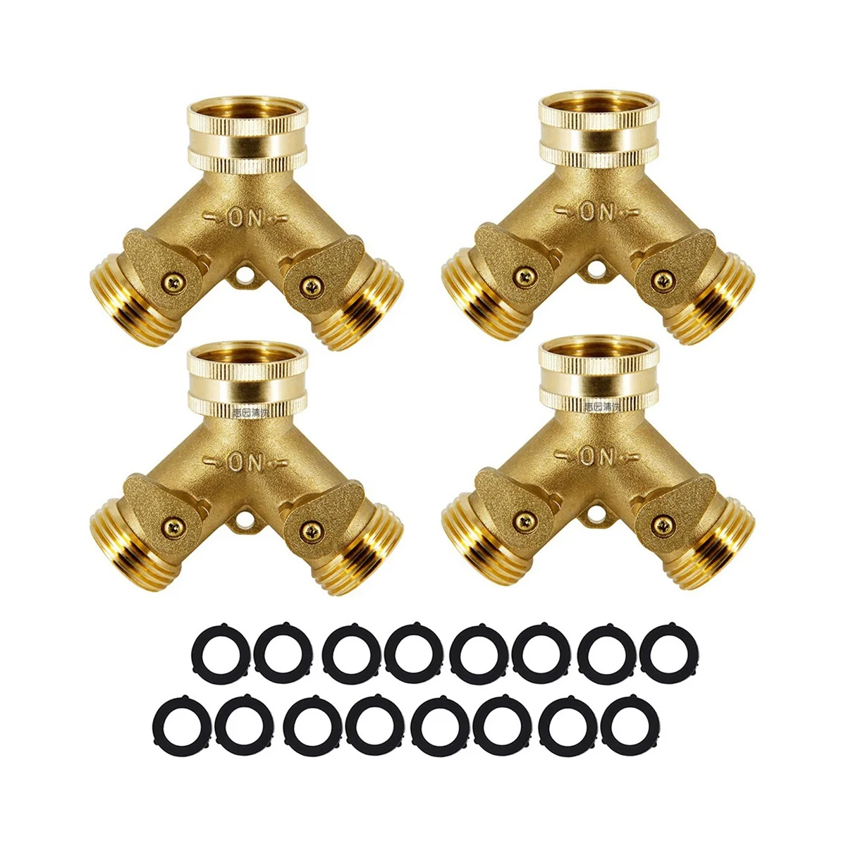 4 Pcs Garden Hose Splitter 3 Way Connector Heavy Duty Brass Garden Faucet Splitter for Outdoor Faucet Hose Y Splitter
4 Pcs Garden Hose Splitter 3 Way Connector Heavy Duty Brass Garden Faucet Splitter for Outdoor Faucet Hose Y Splitter