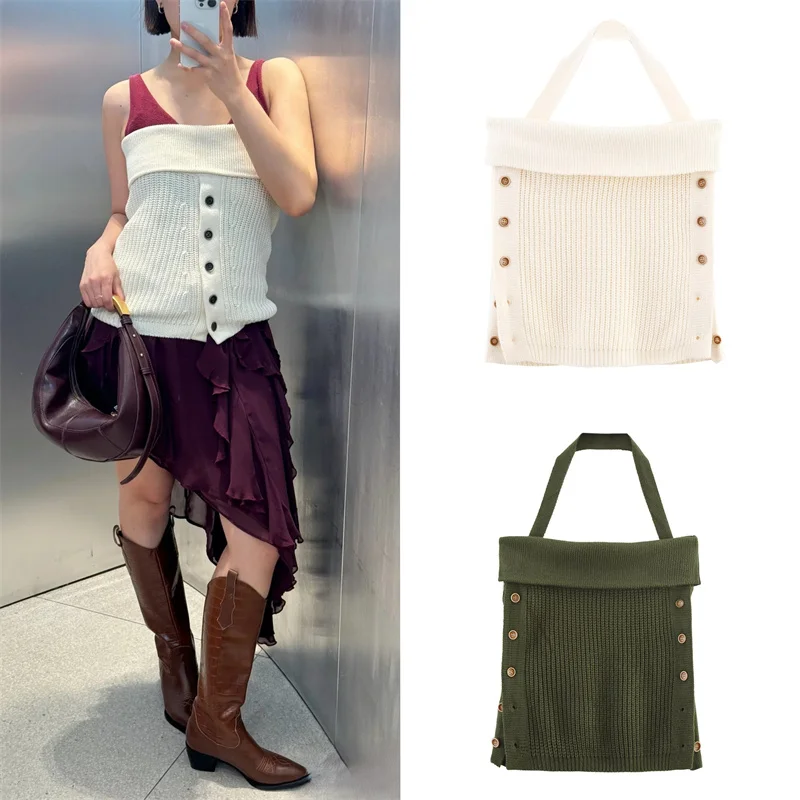 Women's Blouse New Summer 2025 Halterneck Bandeau Two-Piece Knitted Top Personality Fashion Casual and Versatile Unique design
Women's Blouse New Summer 2025 Halterneck Bandeau Two-Piece Knitted Top Personality Fashion Casual and Versatile Unique design