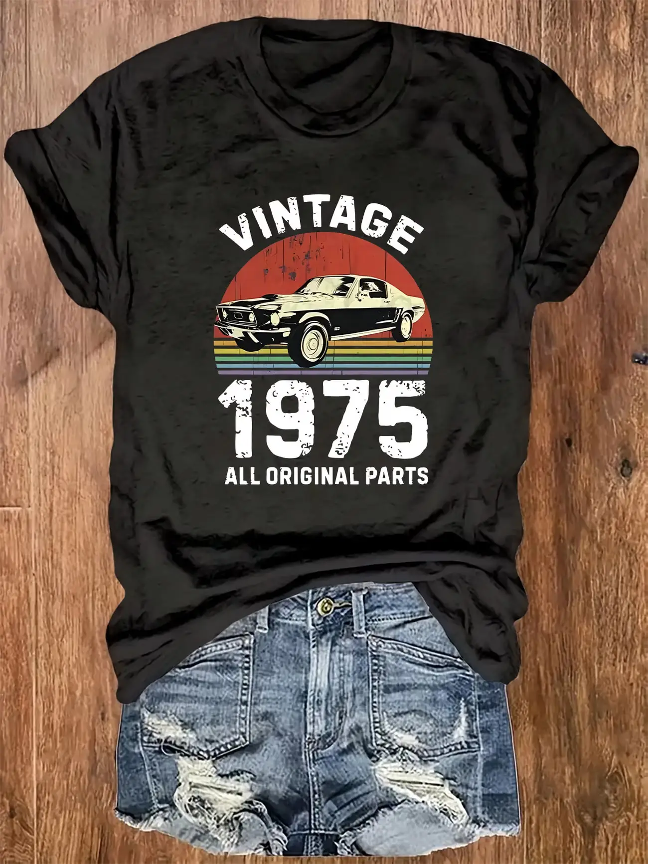 Plus size women's short sleeve T-shirt Vintage Car 1975 All Original Parts breathable fabric summer outfits women's clothing
Plus size women's short sleeve T-shirt Vintage Car 1975 All Original Parts breathable fabric summer outfits women's clothing
