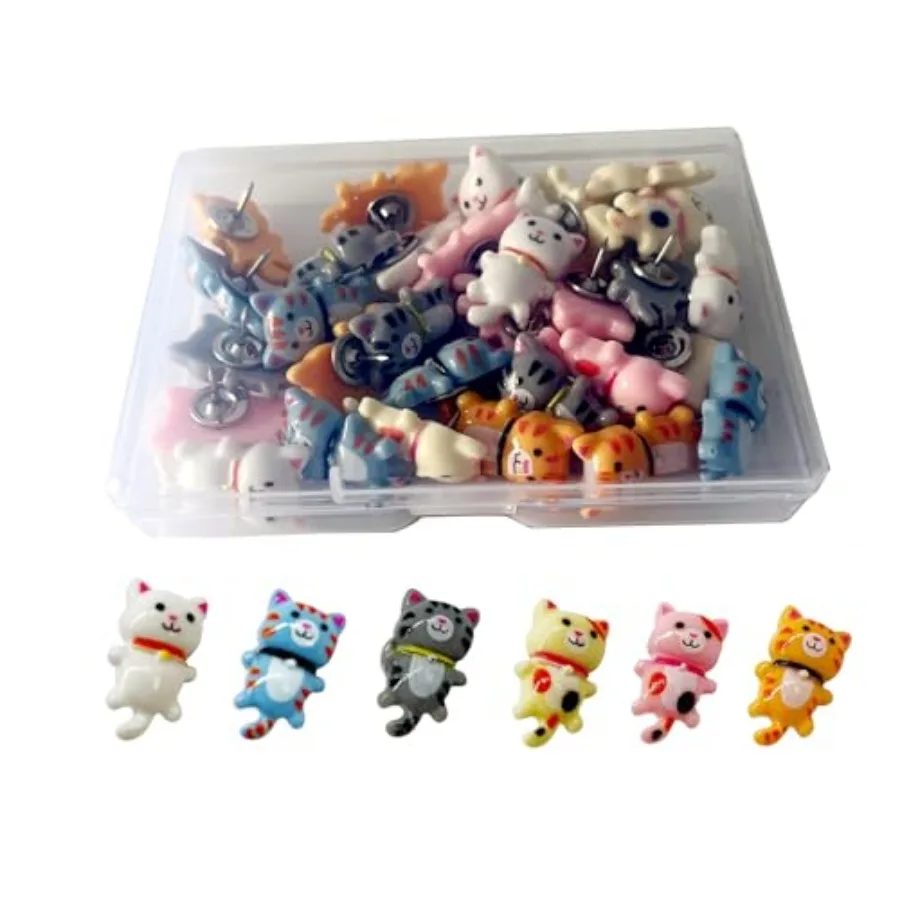 Push Pins for Bulletin Board, Office Supplies Decorative Cute Thumb Tacks for Cork Board Hanging Posters Photos Maps 30pcs
Push Pins for Bulletin Board, Office Supplies Decorative Cute Thumb Tacks for Cork Board Hanging Posters Photos Maps 30pcs