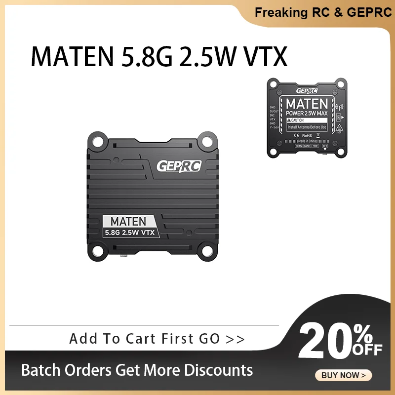 GEPRC MATEN 5.8G 2.5W VTX
GEPRC MATEN 5.8G 2.5W VTX