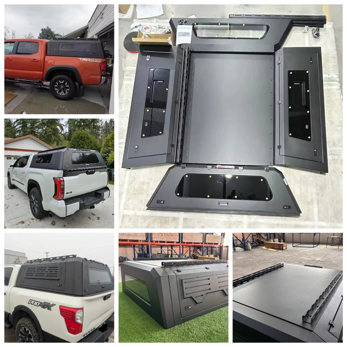 Pickup Topper for Tundra Tacoma Titan Aluminum Truck Cap Camper Customized Smartcap Offroad Accessories
Pickup Topper for Tundra Tacoma Titan Aluminum Truck Cap Camper Customized Smartcap Offroad Accessories