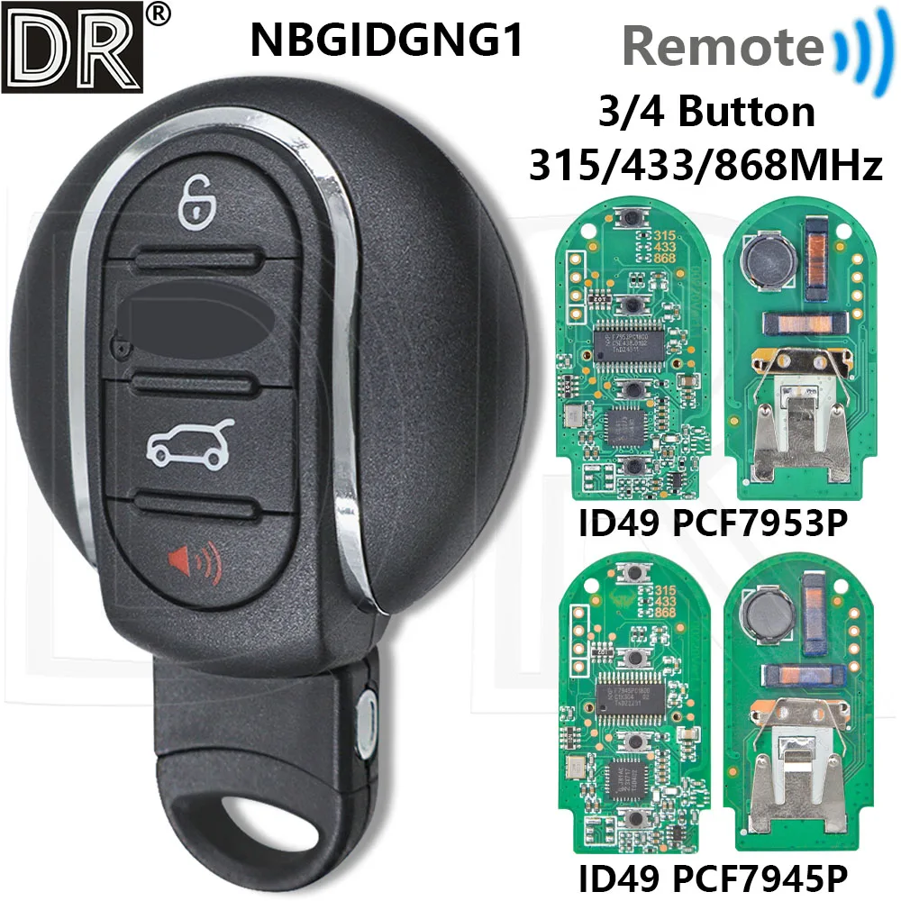 Great ID49 PCF7945/PCF7953P 315/434/868MHz Proximity Car Remote Control Key For BMW MINI Cooper Clubman Countryman F54 F55
Great ID49 PCF7945/PCF7953P 315/434/868MHz Proximity Car Remote Control Key For BMW MINI Cooper Clubman Countryman F54 F55