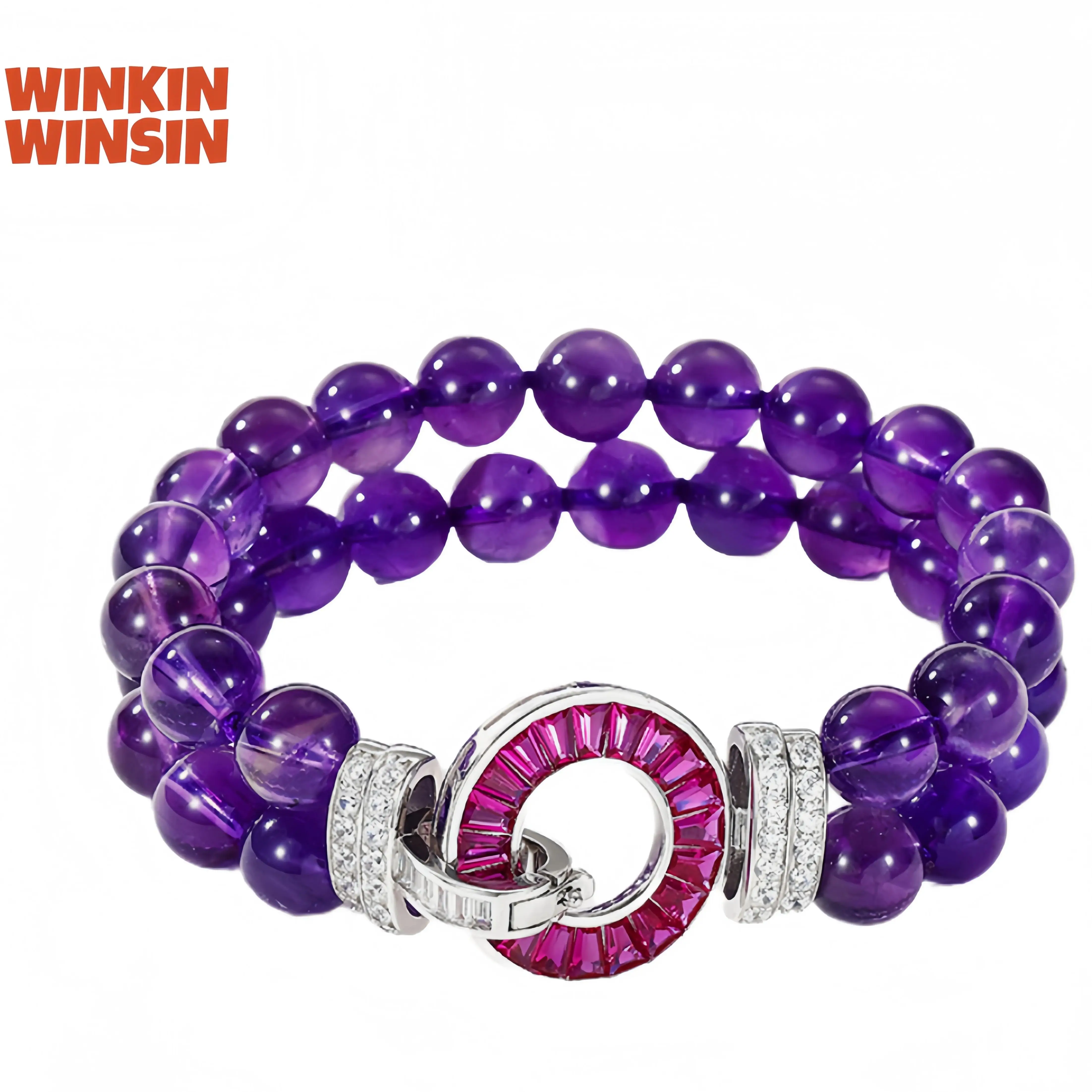 WINKIN WINSIN Brand MST Natural Amethyst Bracelet Light Luxury S925 Silver Gold Plated High Carbon Diamond 8mm Jewelry
WINKIN WINSIN Brand MST Natural Amethyst Bracelet Light Luxury S925 Silver Gold Plated High Carbon Diamond 8mm Jewelry