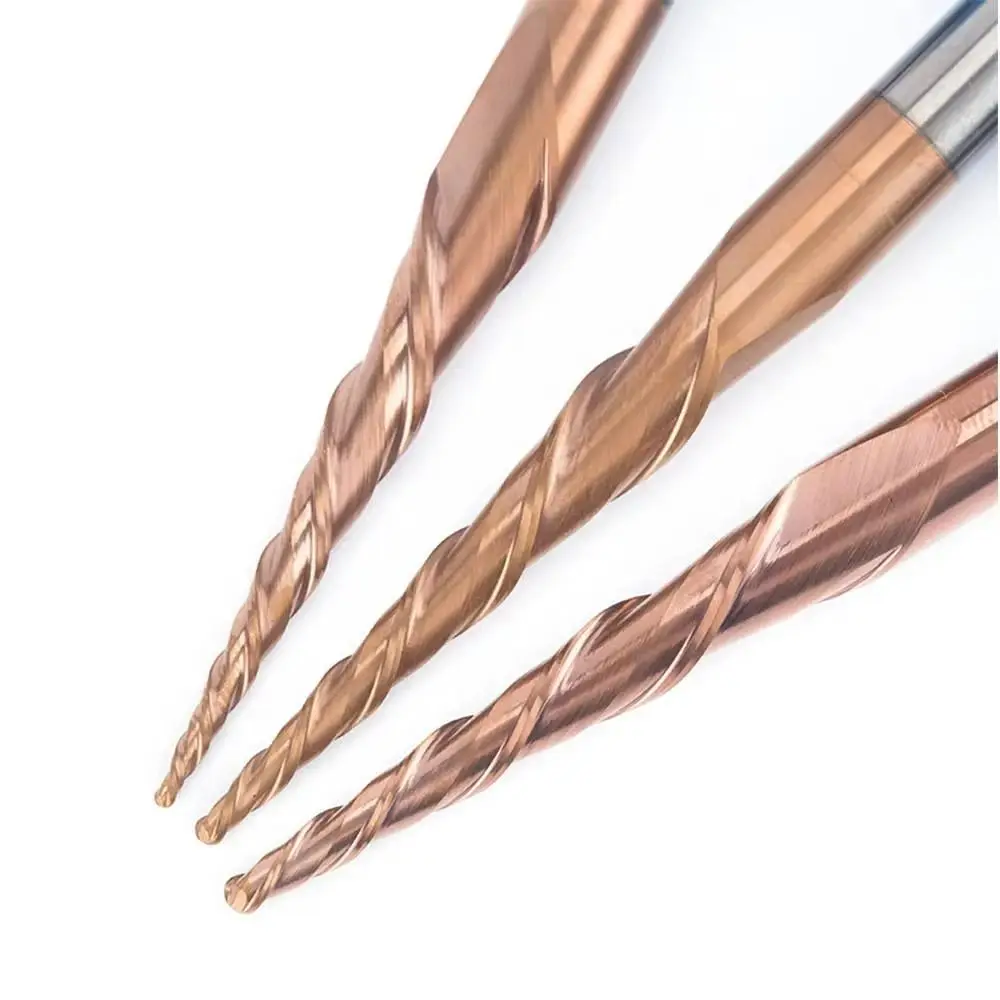 Multi-size HRC55 Solid Carbide Ball Nose Tapered End Mills CNC Carving Bit Engraving Router Bits 6 Taper Milling Cutters Endmill
Multi-size HRC55 Solid Carbide Ball Nose Tapered End Mills CNC Carving Bit Engraving Router Bits 6 Taper Milling Cutters Endmill