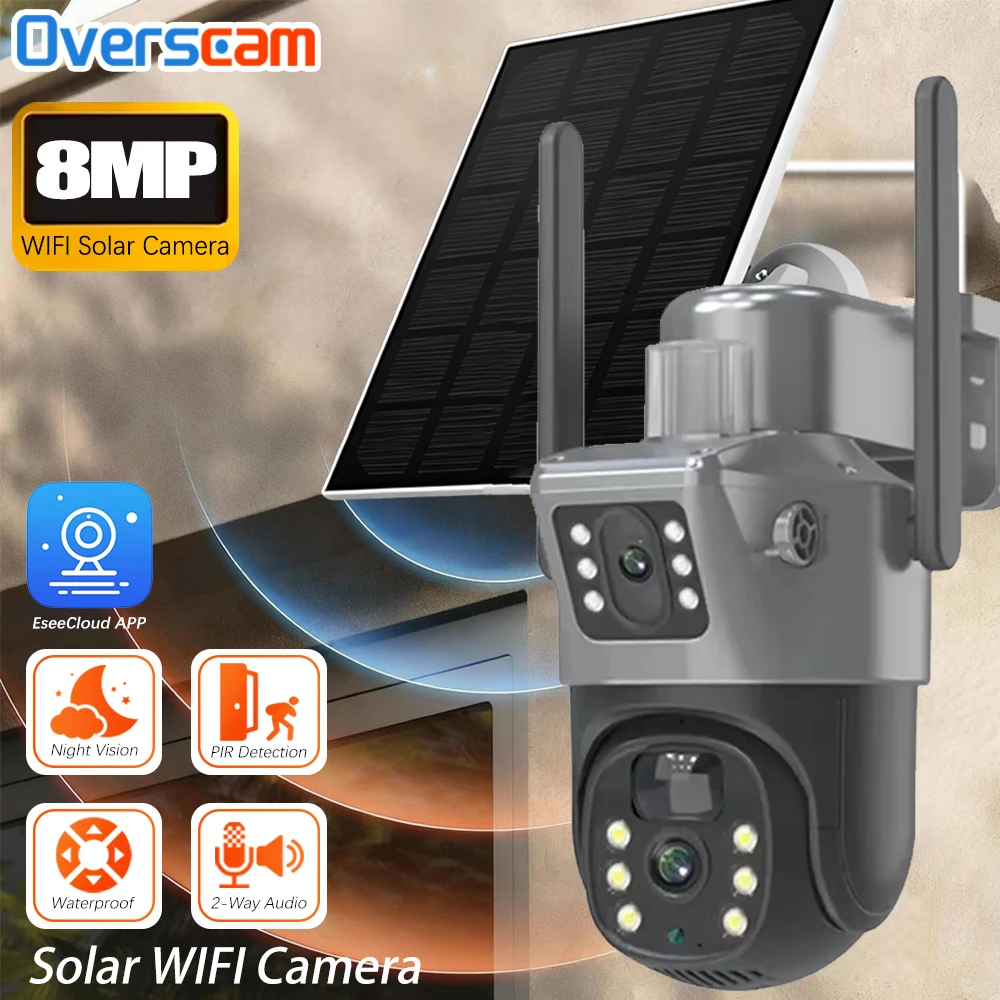 4K 8MP 5G&2.4GHZ WiFi Solar Camera Dual Lens Dual Screen CCTV Camaras PIR Detection EseeCloud Surveillance Battery PTZ Cameras
4K 8MP 5G&2.4GHZ WiFi Solar Camera Dual Lens Dual Screen CCTV Camaras PIR Detection EseeCloud Surveillance Battery PTZ Cameras