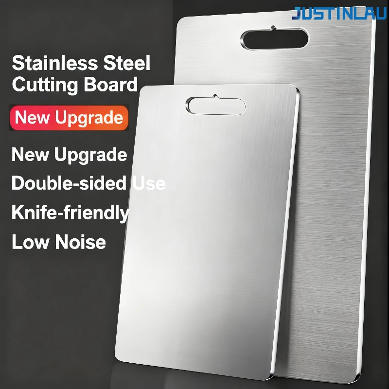 Stainless steel anti-slip cutting board for household use, double-sided mold-proof, environmentally friendly, food-grade
Stainless steel anti-slip cutting board for household use, double-sided mold-proof, environmentally friendly, food-grade