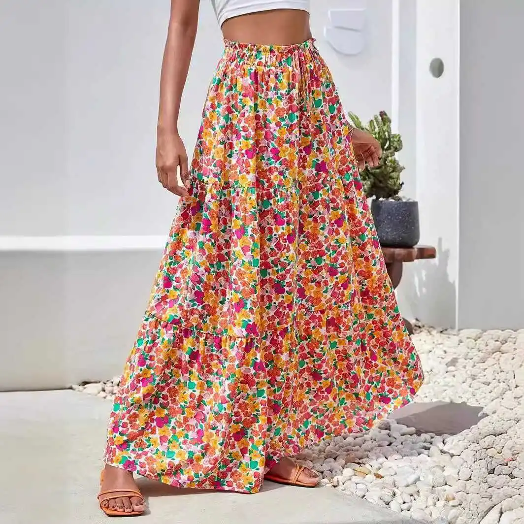 n Summer plus Size Women's Vaion Sle Beachside Elastic Waist Cinched High Waist Floral f Skirt Long Skirt
n Summer plus Size Women's Vaion Sle Beachside Elastic Waist Cinched High Waist Floral f Skirt Long Skirt