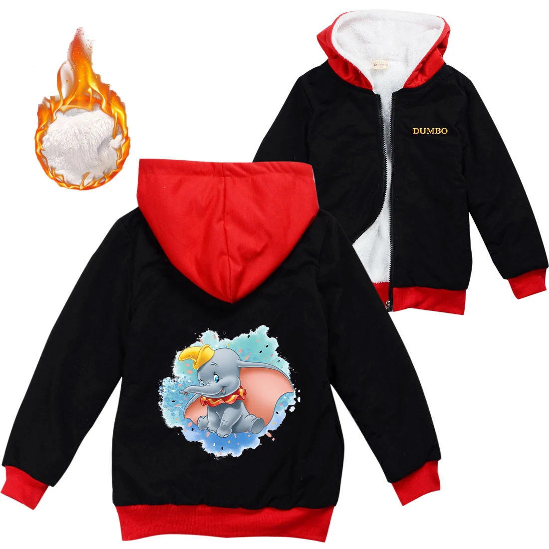 Dumbo Warm Winter Jacket For Boys Girls Zipper Children Coat Thicken Hooded Sweater Kids Outerwear
Dumbo Warm Winter Jacket For Boys Girls Zipper Children Coat Thicken Hooded Sweater Kids Outerwear