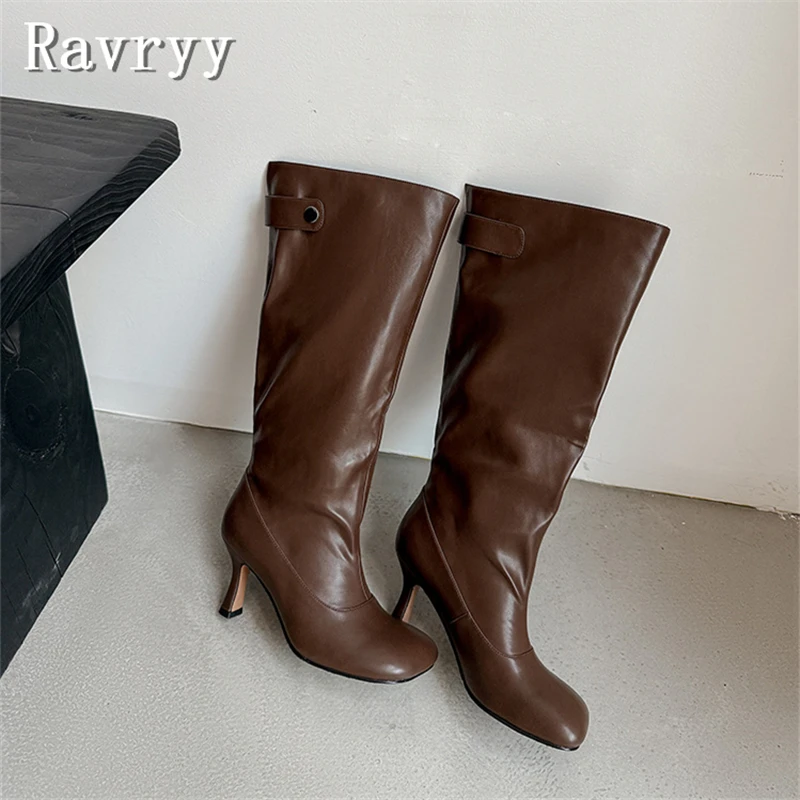 Women New Fashion Knee High Boots Brand Design Soft Leather Square Toe Wide Tube High Heels Long Boots
Women New Fashion Knee High Boots Brand Design Soft Leather Square Toe Wide Tube High Heels Long Boots