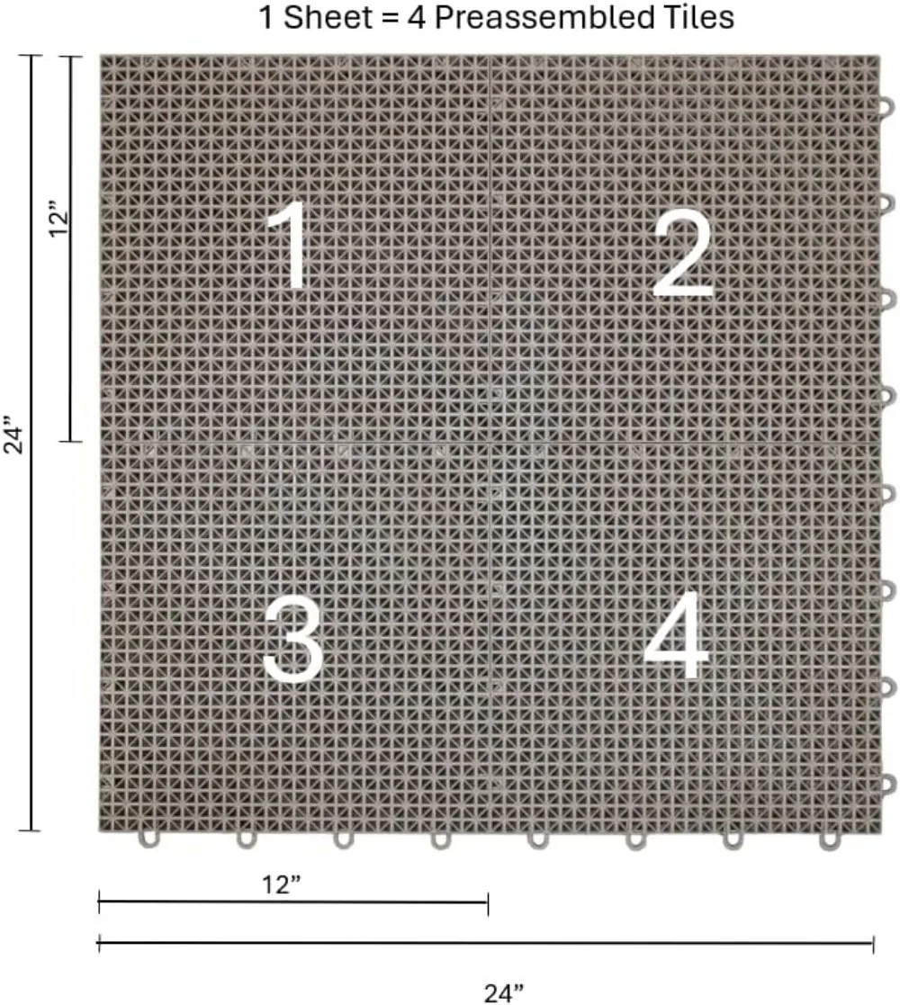 Outdoor Modular Deck Tiles, Interlocking Slip-Resistant Self-Draining Plastic Flooring, Easy Install UV Resistant 40 Pack Beige
Outdoor Modular Deck Tiles, Interlocking Slip-Resistant Self-Draining Plastic Flooring, Easy Install UV Resistant 40 Pack Beige