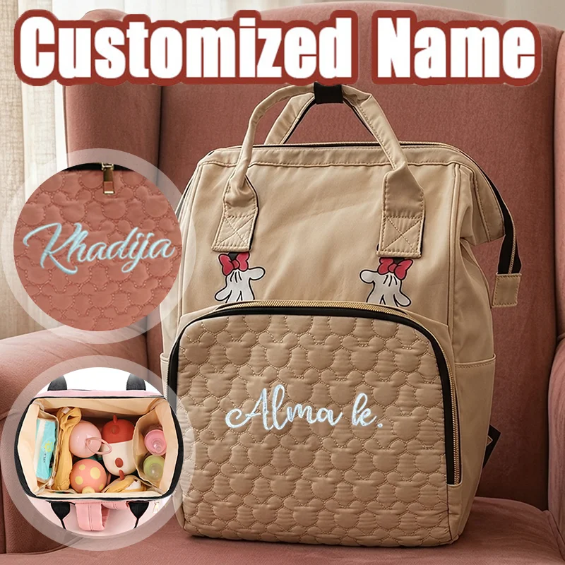 Personalized Embroidered Name Mommy Backpack Waterproof Multi-pocket Nappy Bag Storage Daypack Outdoor Baby Care Mom Gift
Personalized Embroidered Name Mommy Backpack Waterproof Multi-pocket Nappy Bag Storage Daypack Outdoor Baby Care Mom Gift