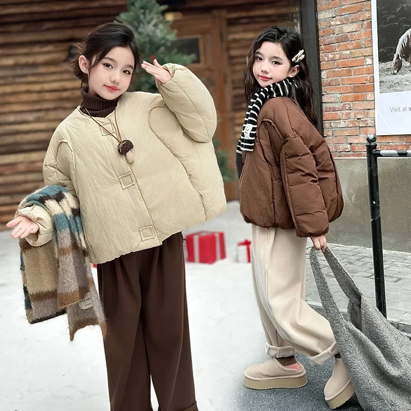 Girls Coat 2024 Winter New Childrens Wear Korean Style Baby Girl Foreign Style Thickened Colarless Warm Cotton-padded Coat
Girls Coat 2024 Winter New Childrens Wear Korean Style Baby Girl Foreign Style Thickened Colarless Warm Cotton-padded Coat