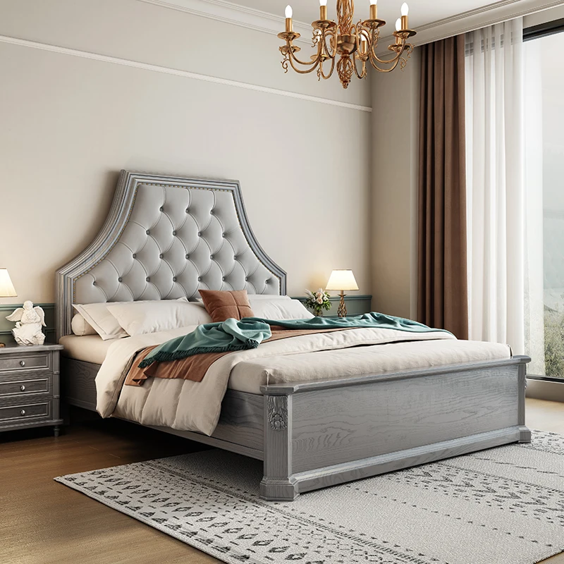 American Light Luxury Bed Solid Wood Design Modern Headboards Queen Bed Frame Queen Aesthetics Unique Muebles Trendy Furniture
American Light Luxury Bed Solid Wood Design Modern Headboards Queen Bed Frame Queen Aesthetics Unique Muebles Trendy Furniture