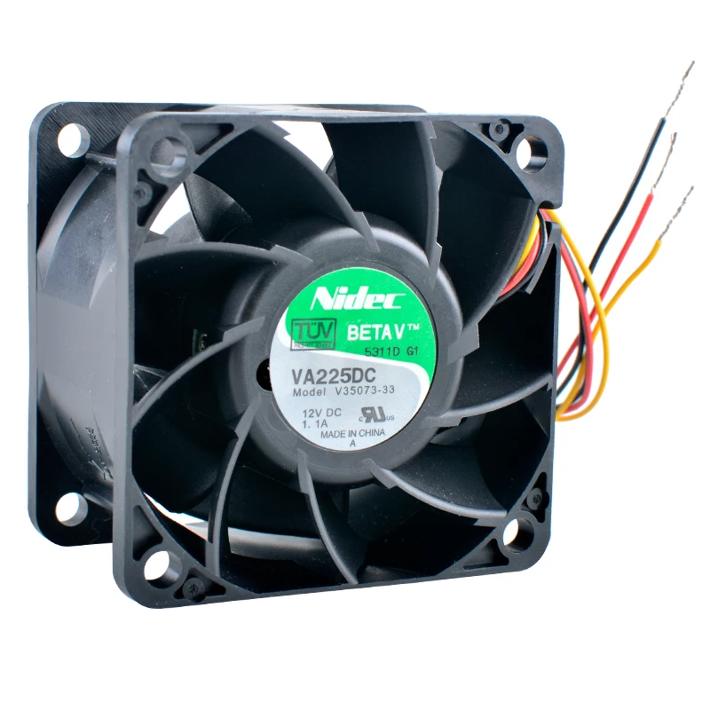 VA225DC V35073-33 6cm 60mm fan 60x60x38mm DC12V 1.1A 3lines Dual ball bearing high speed cooling fan for servers
VA225DC V35073-33 6cm 60mm fan 60x60x38mm DC12V 1.1A 3lines Dual ball bearing high speed cooling fan for servers