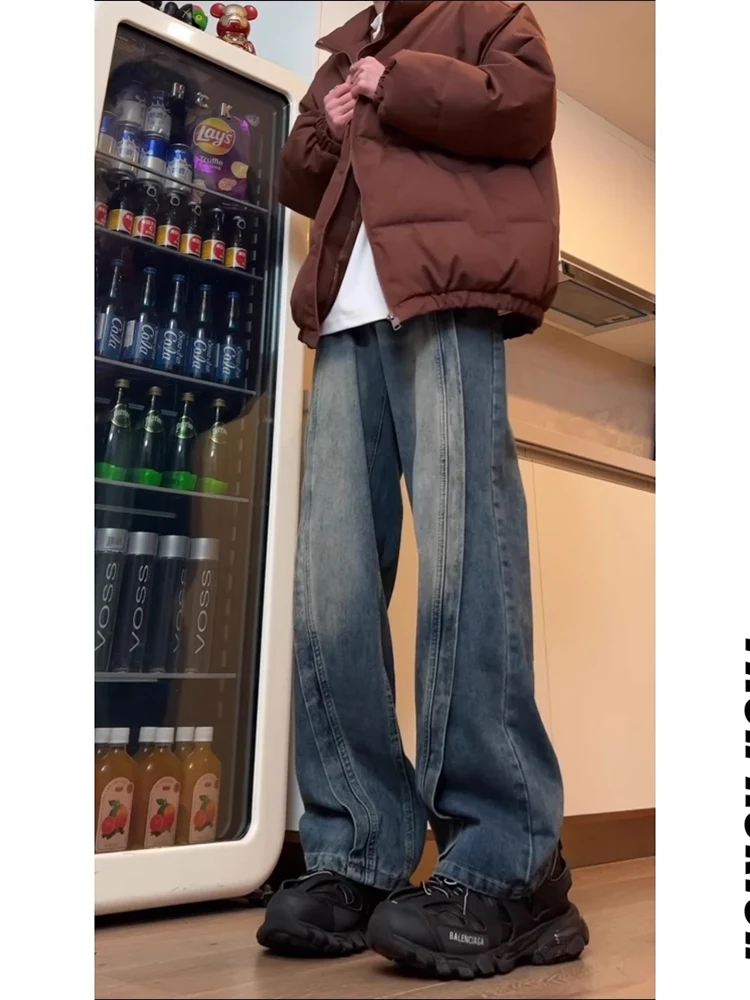 Мужские джинсы American Waed в винтажном стиле, прямые, с высокой талией, весна-осень, плотные, модные, свободного кроя
Мужские джинсы American Waed в винтажном стиле, прямые, с высокой талией, весна-осень, плотные, модные, свободного кроя