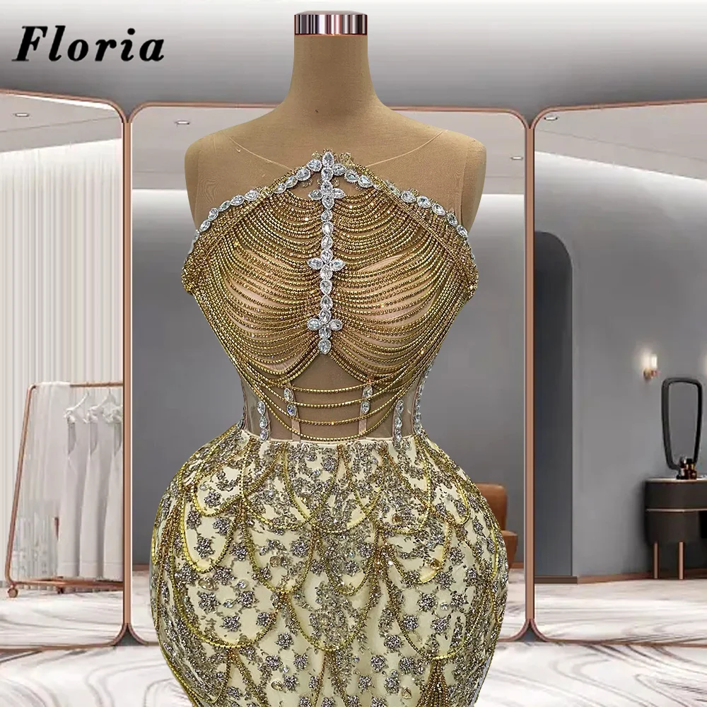 Champagne Beaded Mermaid Evening Gowns Custom Made Strapless Long Red Carpet Runway Dress Dubai Women Prom Dresses Vestido Gala
Champagne Beaded Mermaid Evening Gowns Custom Made Strapless Long Red Carpet Runway Dress Dubai Women Prom Dresses Vestido Gala