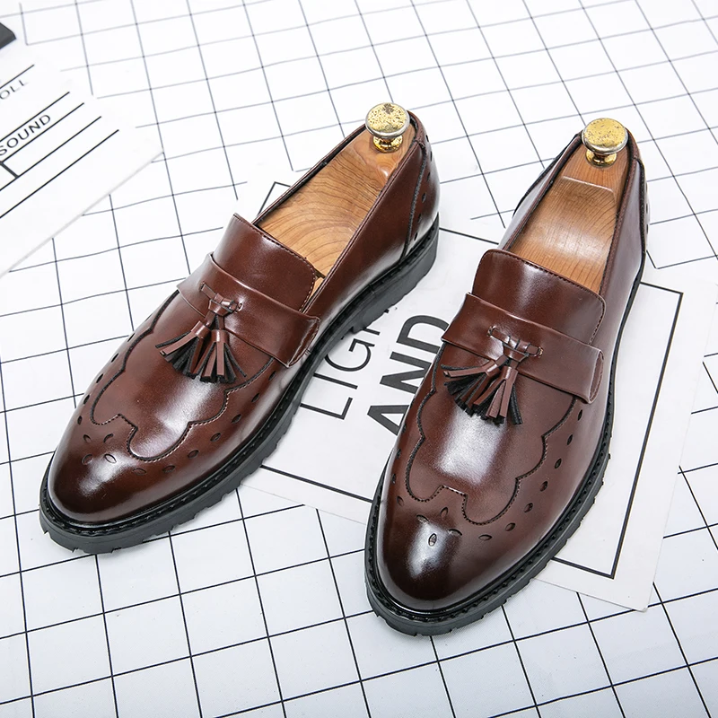 Brand Men's Dress Shoes Fashion Genuine Leather Men Business Flat Shoes Black Breathable Men Formal Office Working Shoes
Brand Men's Dress Shoes Fashion Genuine Leather Men Business Flat Shoes Black Breathable Men Formal Office Working Shoes