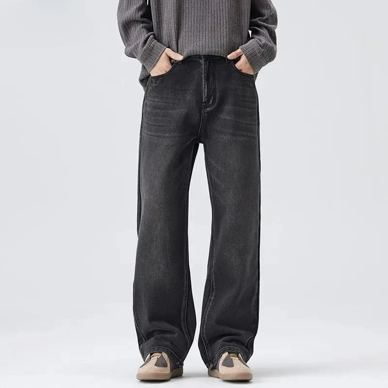 Korean Retro Men's Stretch Jeans Autumn Winter Fashion Straight Leg Pant High Street Baggy Pants Casual Black Jeans Flared Jeans
Korean Retro Men's Stretch Jeans Autumn Winter Fashion Straight Leg Pant High Street Baggy Pants Casual Black Jeans Flared Jeans