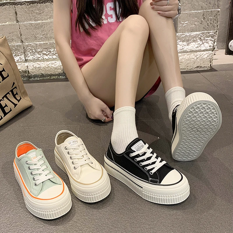 2026 New Women's Black Platform Canvas Sneakers Lace-up Comfortable Shoes Fashion Outdoor Multi-functional Sports Canvas Shoes
2026 New Women's Black Platform Canvas Sneakers Lace-up Comfortable Shoes Fashion Outdoor Multi-functional Sports Canvas Shoes