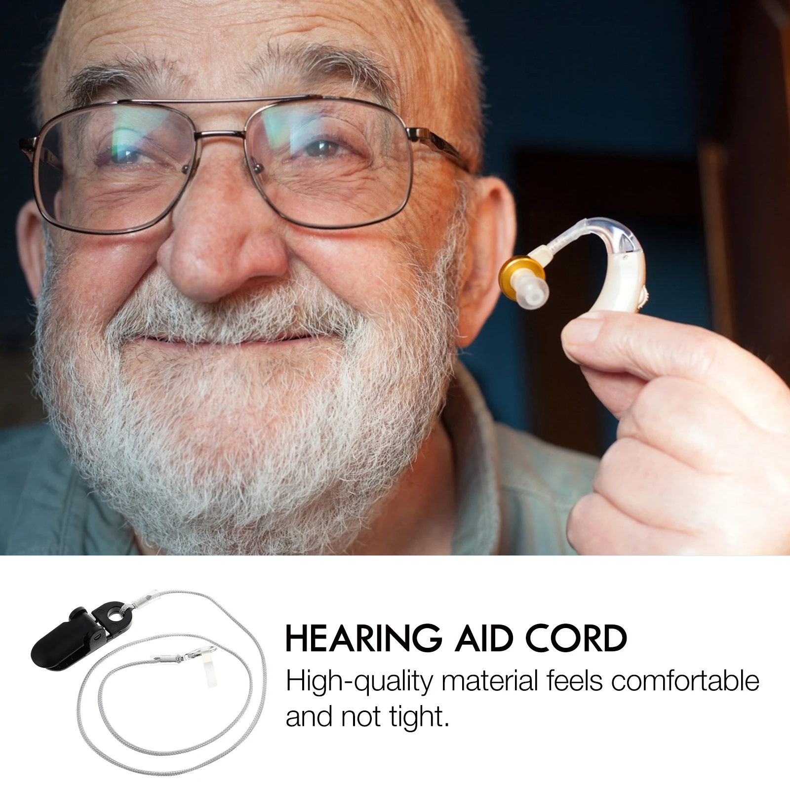 Hearing Aid Lanyard Securing Clip Cords Sound Amplifier Hanging Strap Elder Mini Tongs BTE Hearing Aid Cord Silicone
Hearing Aid Lanyard Securing Clip Cords Sound Amplifier Hanging Strap Elder Mini Tongs BTE Hearing Aid Cord Silicone