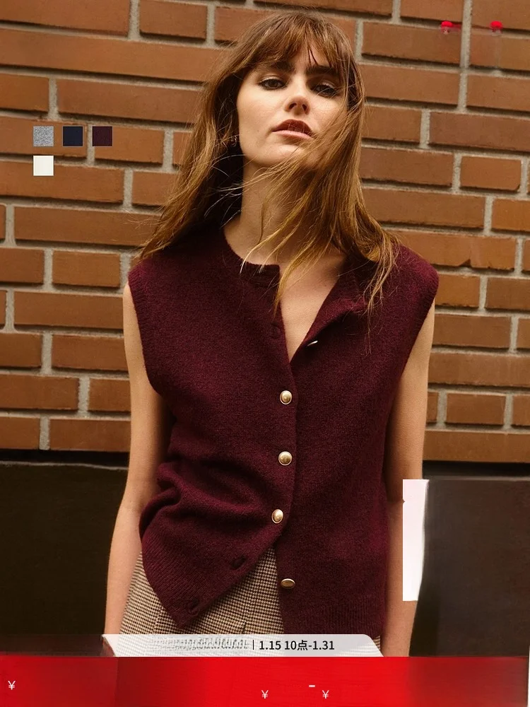 H & M женский вязаный жилет, повседневный слинг, теплый осенне-зимний модный жилет на одной пуговице, полиэстер, акрил, шерсть, спандекс
H & M женский вязаный жилет, повседневный слинг, теплый осенне-зимний модный жилет на одной пуговице, полиэстер, акрил, шерсть, спандекс