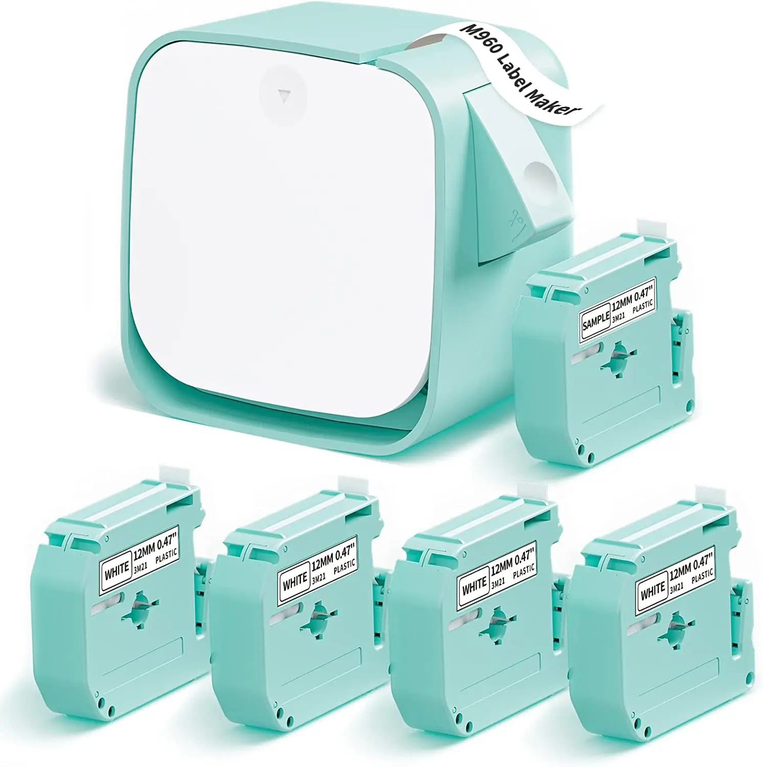 Vixic M960 Label Maker Machine with Tape Bundle with 4PCS 3M21 Label Tapes(Black on White),Mini Handy Label Printer Machine
Vixic M960 Label Maker Machine with Tape Bundle with 4PCS 3M21 Label Tapes(Black on White),Mini Handy Label Printer Machine