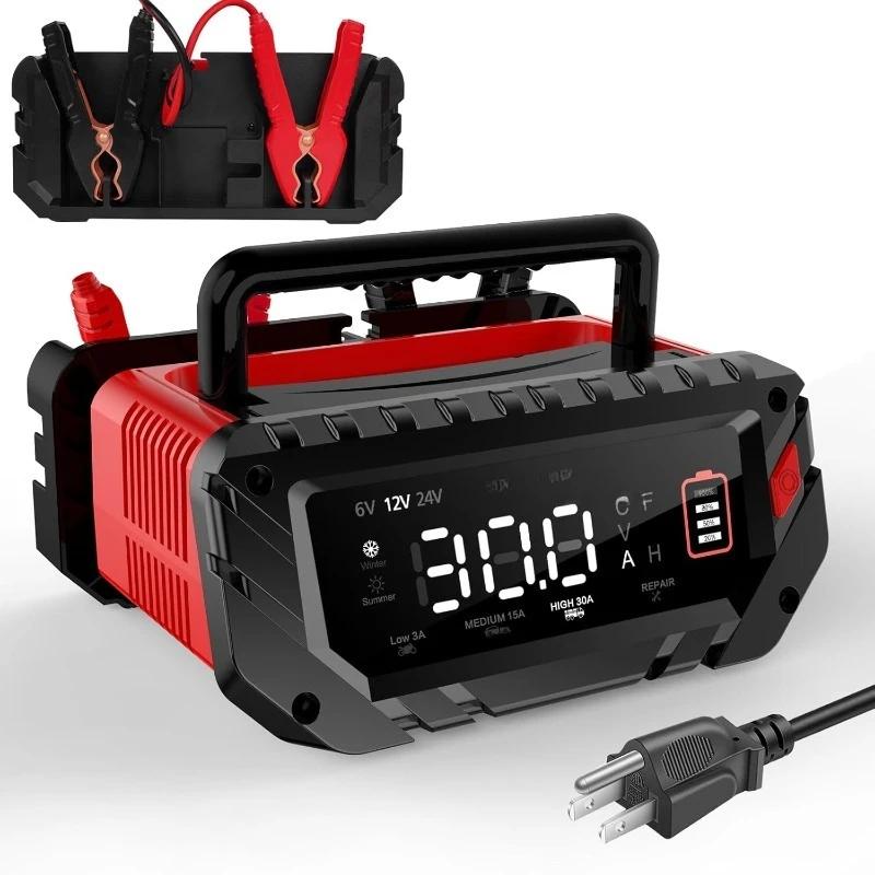30 Amp 6V/12V/24V Smart Trickle Charger, Car Battery Charger, Lithium, Lifepo4, Lead Acid (AGM/Gel/SLA) Battery Maintainer, Desu
30 Amp 6V/12V/24V Smart Trickle Charger, Car Battery Charger, Lithium, Lifepo4, Lead Acid (AGM/Gel/SLA) Battery Maintainer, Desu