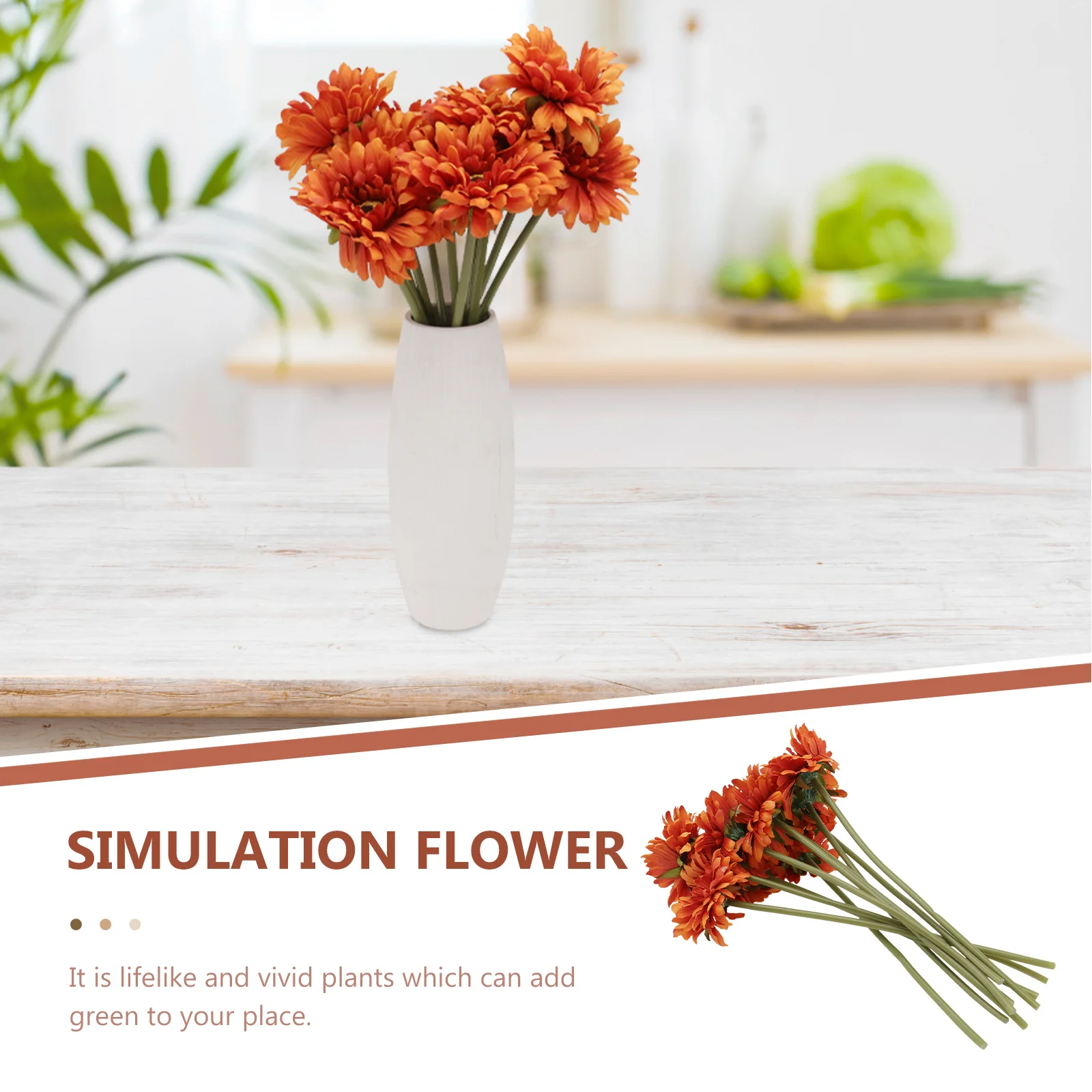 10Pcs Artificial Chrysanthemum Bouquet Lifelike Simulation Flowers Home Hotel Party Decoration Faux Bouquet Faux Flowers
10Pcs Artificial Chrysanthemum Bouquet Lifelike Simulation Flowers Home Hotel Party Decoration Faux Bouquet Faux Flowers