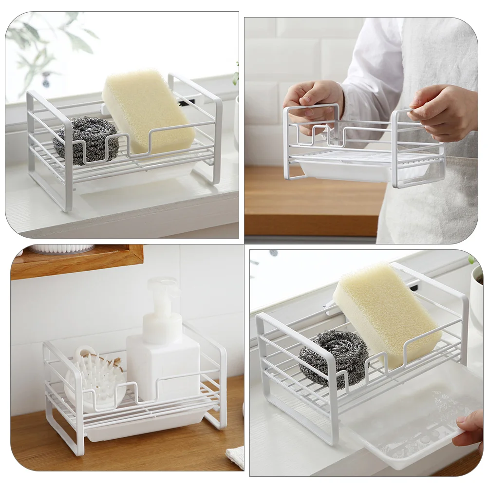 Open Design Kitchen Sink Shelf Drain Rack Sponge Holder Faucet Rack for Bathroom and Kitchen Cleaning Storage Bathroom Organizer 
Open Design Kitchen Sink Shelf Drain Rack Sponge Holder Faucet Rack for Bathroom and Kitchen Cleaning Storage Bathroom Organizer
