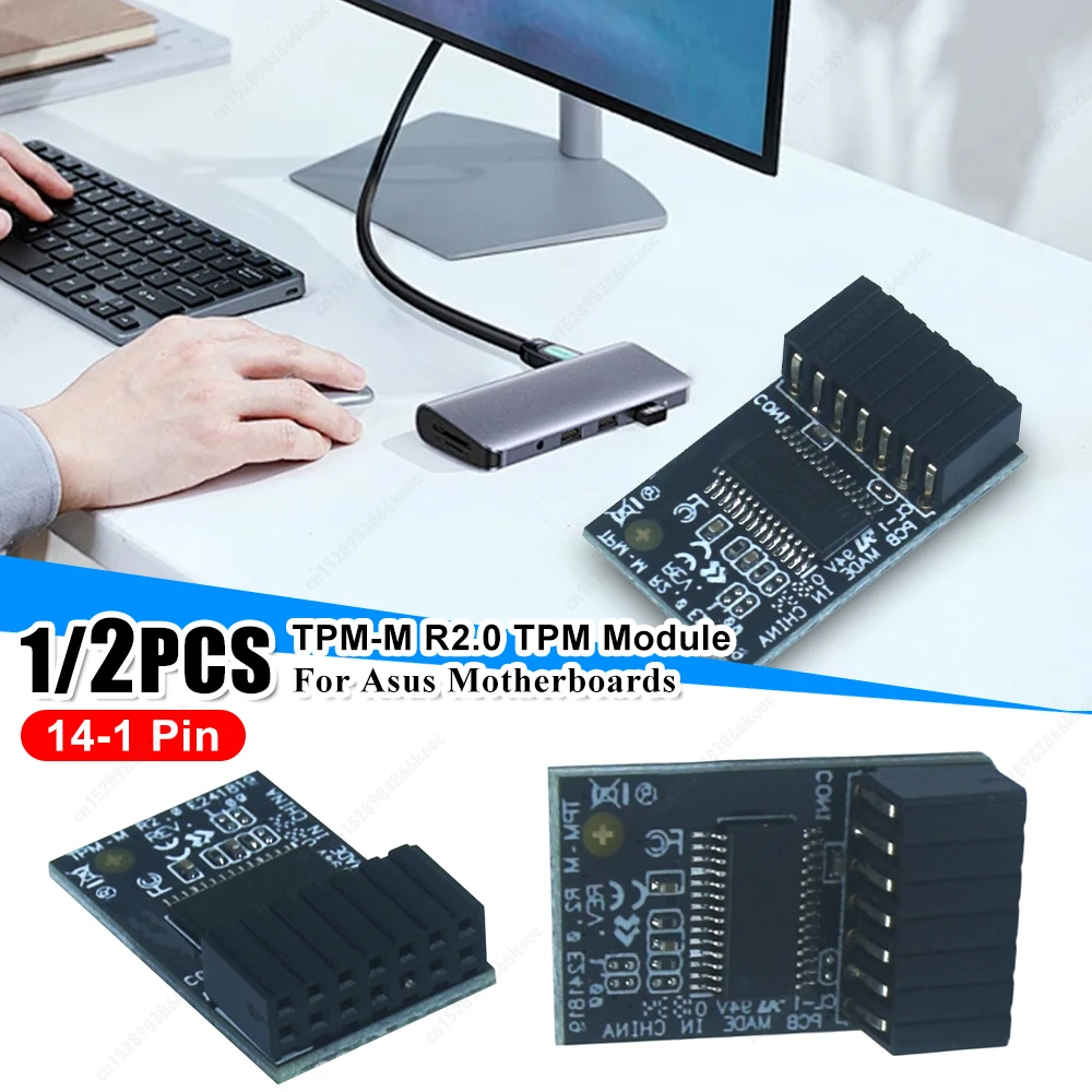 For Asus TPM-M R2.0 TPM Module LPC 14-1 Pin Trusted Platform (TPM) Module 15x25mm Hardware Security Chip for Asus Motherboards
For Asus TPM-M R2.0 TPM Module LPC 14-1 Pin Trusted Platform (TPM) Module 15x25mm Hardware Security Chip for Asus Motherboards