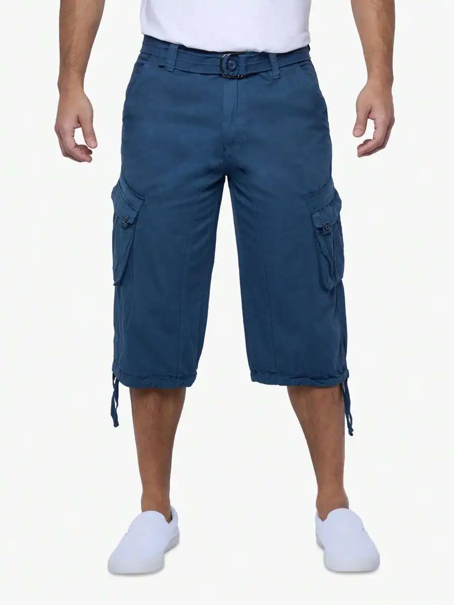 Mens Belted Cargo Shorts With Snap Detail And Side Pockets
Mens Belted Cargo Shorts With Snap Detail And Side Pockets