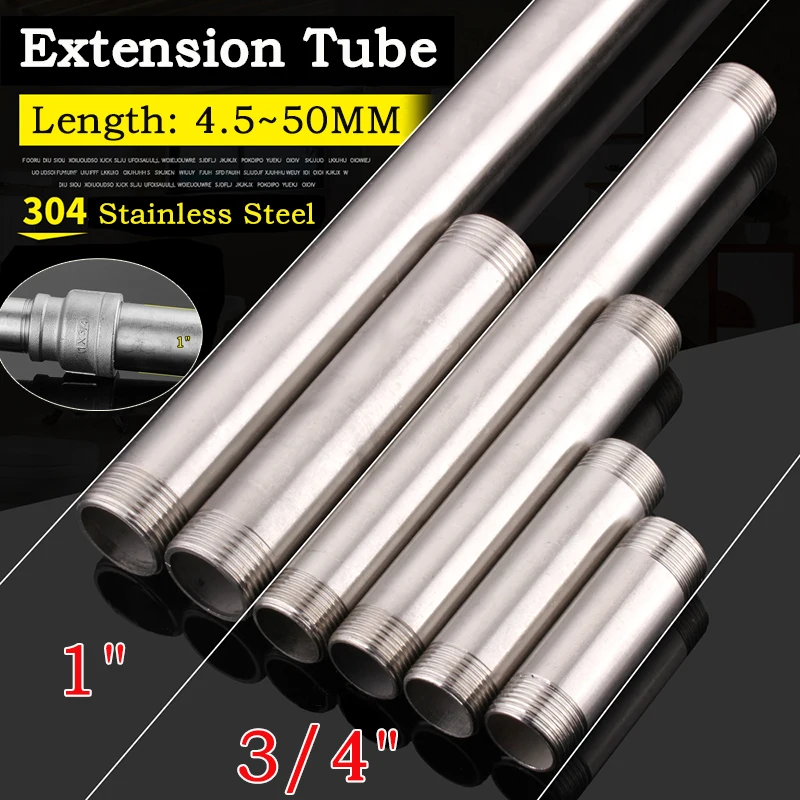 1pcs 3/4" 1" L: 4.5~50cm 304 Stainless Steel Extension Tube Pipe Fitting Water Pipe Adapter Faucet Extension Accessories
1pcs 3/4" 1" L: 4.5~50cm 304 Stainless Steel Extension Tube Pipe Fitting Water Pipe Adapter Faucet Extension Accessories