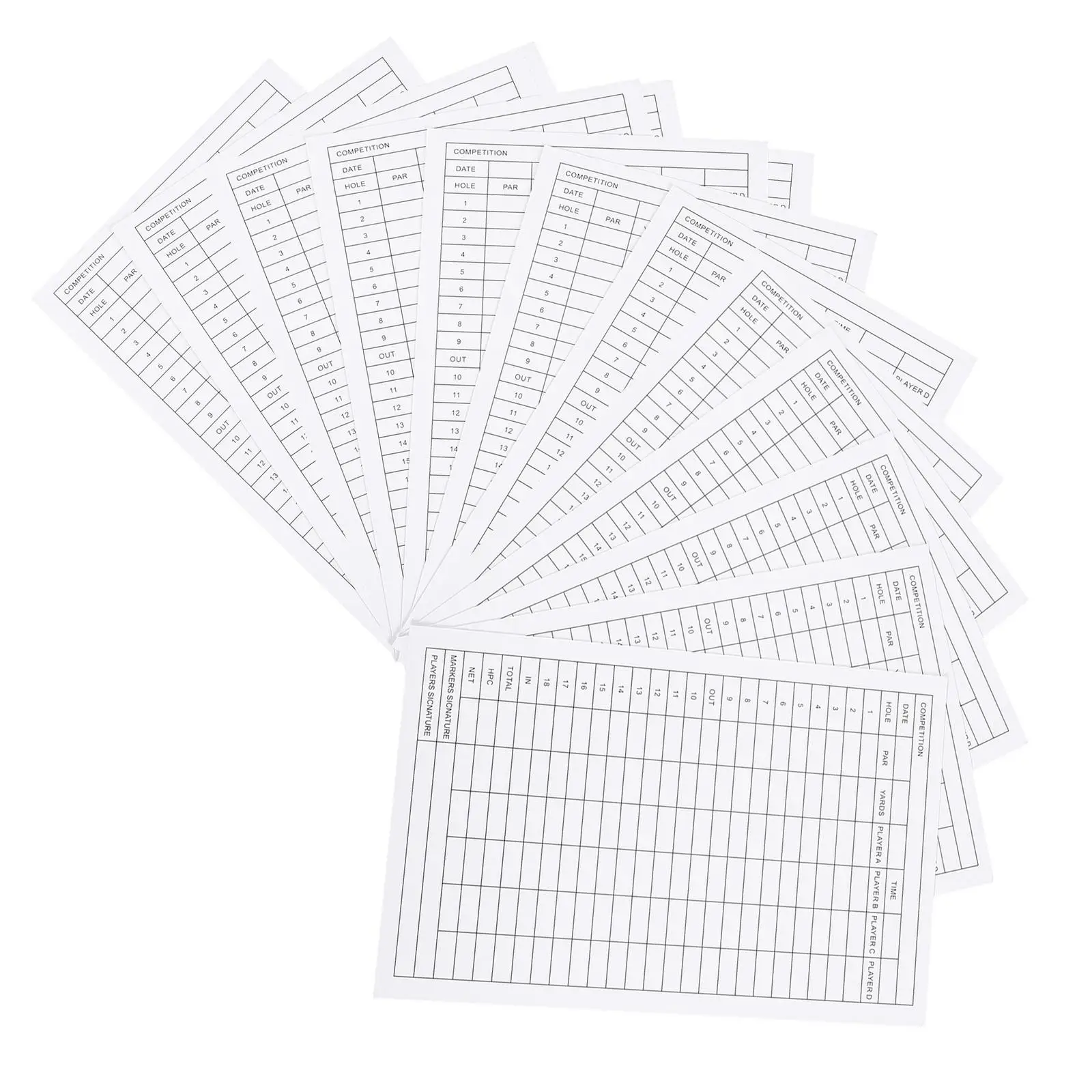 12PCS Golf Scorecard Coated Paper Record Card Foldable Lightweight Competition Supplies Pub Chart Pads Points Smooth Writing
12PCS Golf Scorecard Coated Paper Record Card Foldable Lightweight Competition Supplies Pub Chart Pads Points Smooth Writing