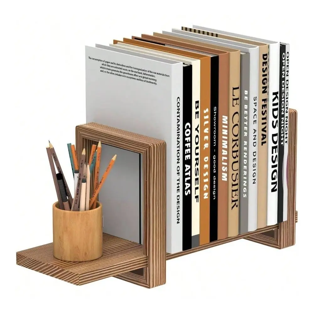 Desktop Bookshelf Wooden Table Top Bookshelf Retro Book Shelf Desk Organizer Magazine Files Letters Holder Rack, Easy Assembly
Desktop Bookshelf Wooden Table Top Bookshelf Retro Book Shelf Desk Organizer Magazine Files Letters Holder Rack, Easy Assembly