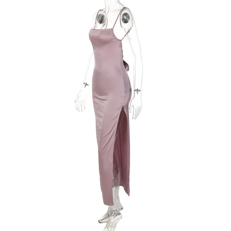 Fashion Women New Spring Summer Low Cut Backless High Slit Slip Dress Office Lady Casual Skirt Girl Party Gift Dr220
Fashion Women New Spring Summer Low Cut Backless High Slit Slip Dress Office Lady Casual Skirt Girl Party Gift Dr220