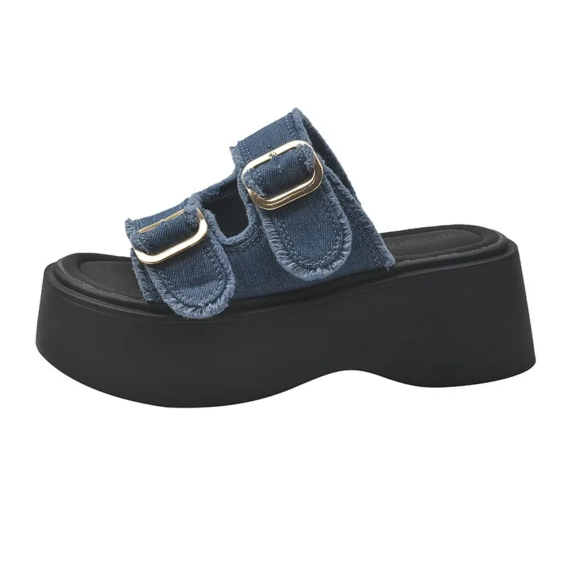 Women's Shoes Summer Comfortable Non Slip Height Increase Wedge Platform Slippers Women Cowboy Canvas Roman Sandals
Women's Shoes Summer Comfortable Non Slip Height Increase Wedge Platform Slippers Women Cowboy Canvas Roman Sandals